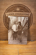 🪵 Plaque Photo Gravée sur Bois – Souvenir Unique et Intemporel